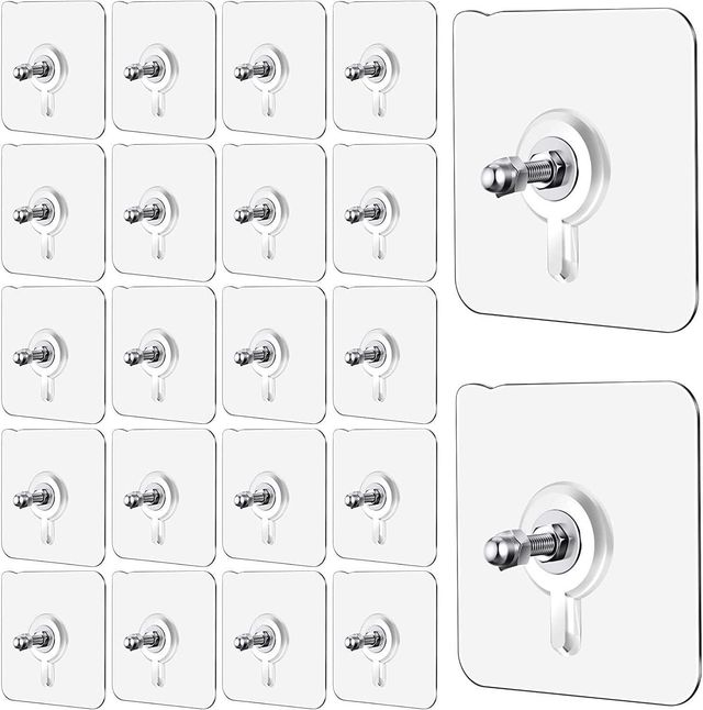 Wall Mount Screw Hooks for Kitchen Bathroom Bedroom Living Room 40 Pcs Main image