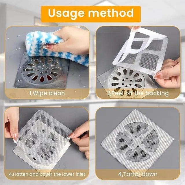 20Pack Disposable Shower Drain Hair Catcher, Drain Hair Catcher Waterproof Mesh Stickers for Bathroom Accessories Secondary image
