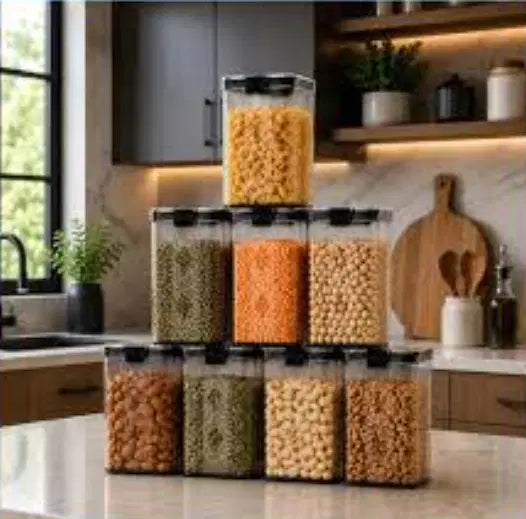 1100 ML Unbreakable Airtight Kitchen Storage Container Set of 8 Main image