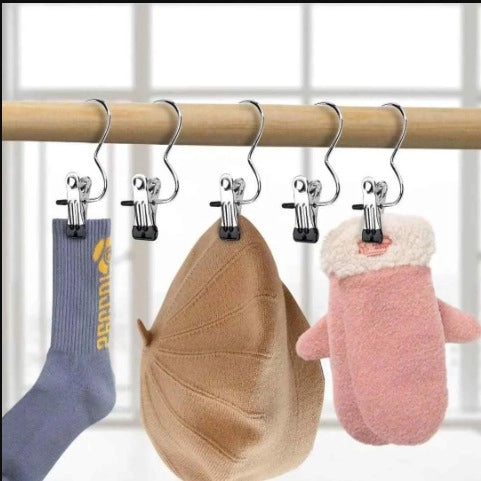 Stainless Steel Hangers with Clips Stylish 10pcs (Pack of 1) Secondary image