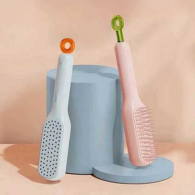 Self-cleaning Anti-static Massage Comb for Adults and Kids- Pack of 1 Main image