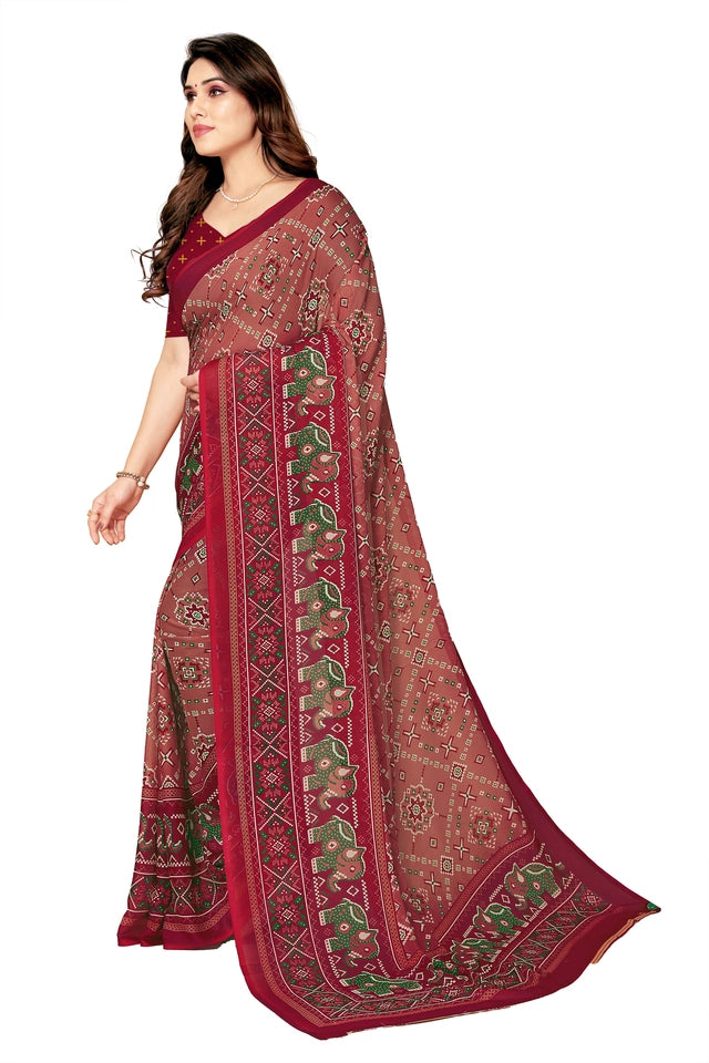 Aarika Saree Printed Daily Wear Georgette Saree Secondary image