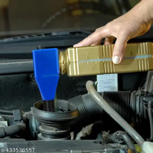 Universal Flexible Draining Oil Snap Plastic Funnel, Hand-Free for Automotive Oil and Household Uses - 1pc, Multicolor Secondary image