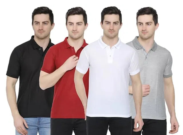 Cotton Polo T-Shirt (Pack of 4) Main image