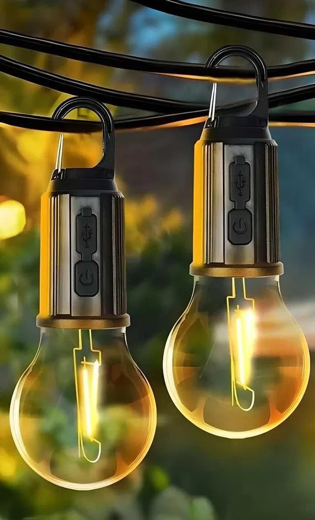 Decorative Hanging Bulb with 3 Modes Tent Lamp for Camping Pac of 2 Main image