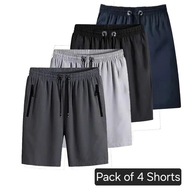 Combo of 4 Men's Stretchable Cotton Shorts Main image