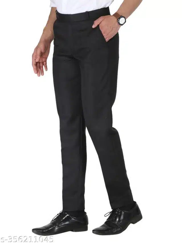 Cotton Trouser for Men (Black, 28) Main image