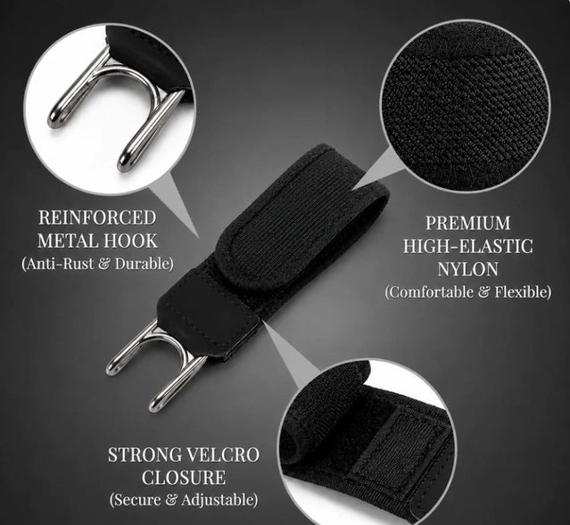 Metal Adjustable No Buckle Belts for Men and Women with Hook (2Pcs) Secondary image