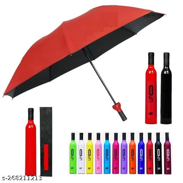 Double Layer Umbrella with Bottle Cover (Assorted, Pack of 1) Main image