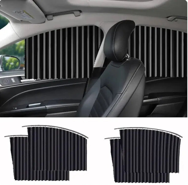 Foldable Magnetic Car Window Curtains. (Pack of 4 )