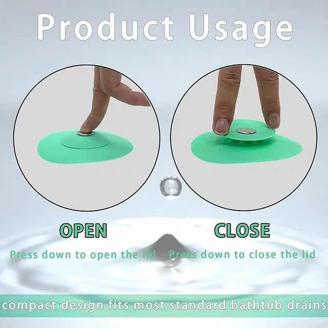 Universal Stopper and Strainer, Strainer and Drain Collapsible Silicone Kitchen Sink Drain Stopper, Catch Food Particles Secondary image