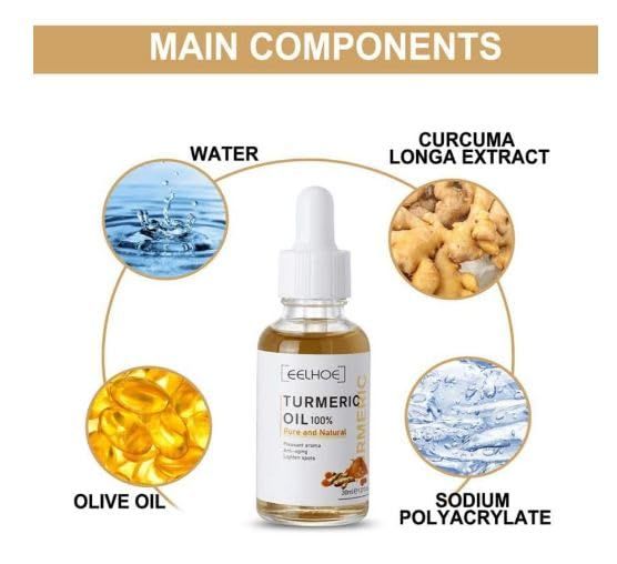 Face Turmeric Serum Oil Facial Skin Serum Secondary image