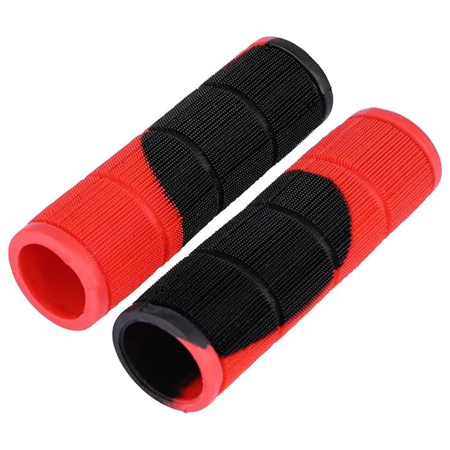 Grip Cover with Cuts Dual Color Tight Fit Soft Handlebar Shock Absorption Universal Fit Main image