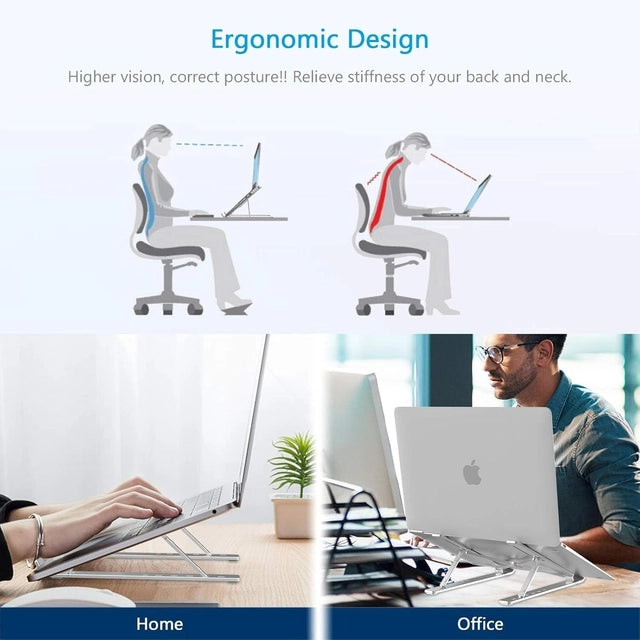 foldable aluminum laptop stand Secondary image