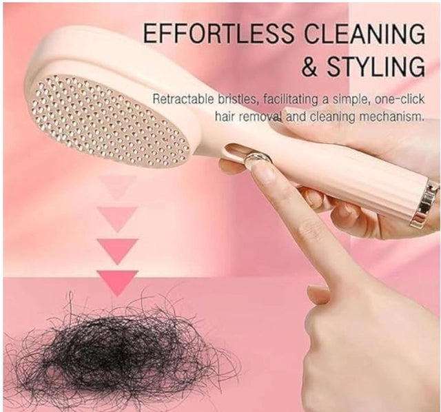 Self Cleaning Hairbrush 2 in 1 Comb (Pack of 1) Secondary image