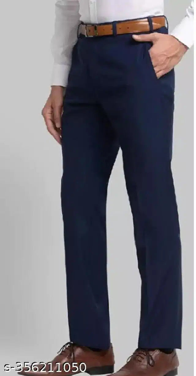 Cotton Trouser for Men (Navy Blue, 28) Secondary image