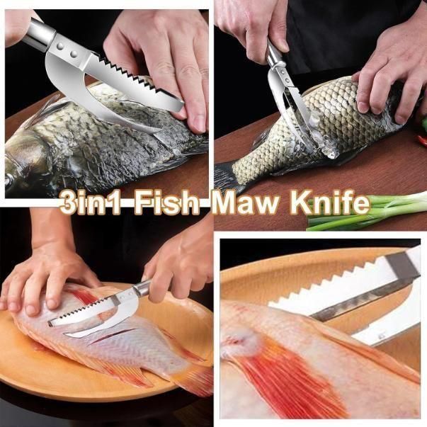 3-in-1 Stainless Steel Fish Scaler Remover Knife Secondary image