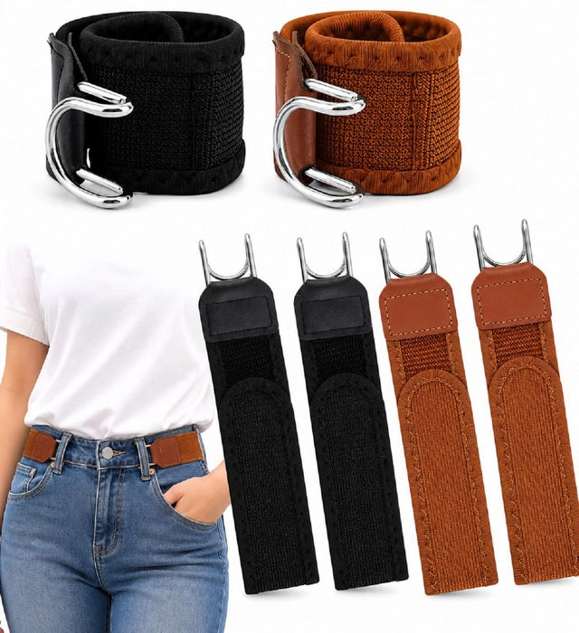 Metal Adjustable No Buckle Belts for Men and Women with Hook (2Pcs) Main image