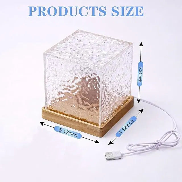 Dynamic Water Ripple Projection Light, USB Portable Night Lamp for Home Decor Secondary image