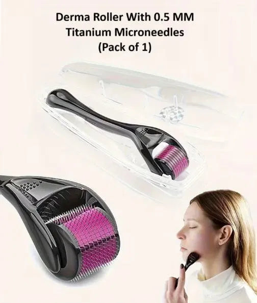 Derma Roller With 0.5 MM Titanium Microneedles (Pack of 1 ) Main image
