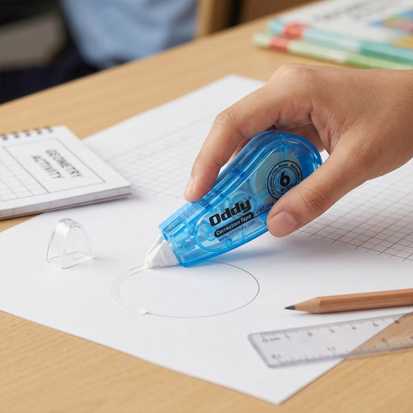 Compact correction tape roller for easy handling
