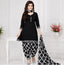 Women's Black Solid Crepe Suit Dress Material with Chiffon Dupatta – Unstitched 3-Piece Ethnic Set