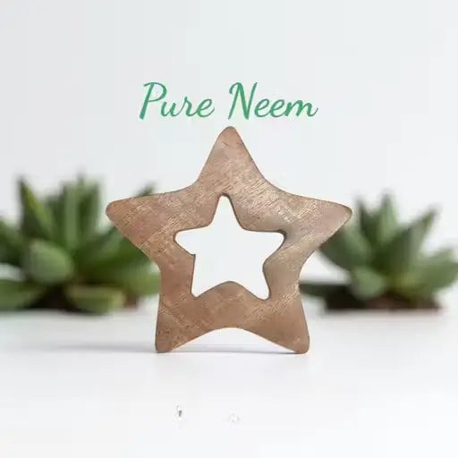 Neem Wood Baby Teether Combo Set of 5 | Natural Wooden Teething Toys | Safe BPA-Free Wooden Teethers for Newborns & Infants