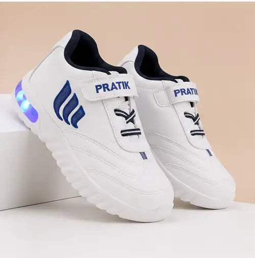 Kids LED Light Shoes – Lightweight Velcro Sports Shoes with Color-Changing Lights for Boys Main image
