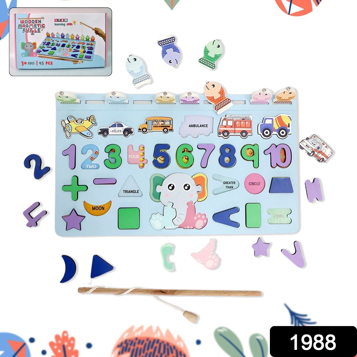 Wooden Number Puzzle – Magnetic Learning Board | Aditi Secondary image