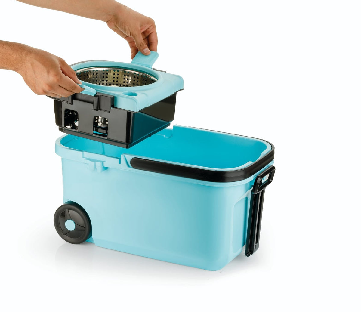 360° Spin Mop with bucket and microfiber mop heads for efficient floor cleaning Main image
