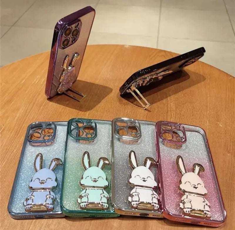 Cute Rabbit Mobile Phone Stand – Adorable Bunny Desk Holder for Smartphone & Tabletop Use