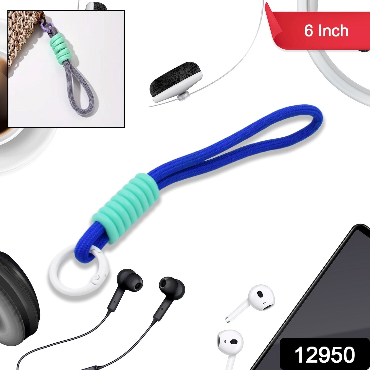Phone Wrist Strap – Adjustable Nylon Lanyard | Mobiléon Secondary image