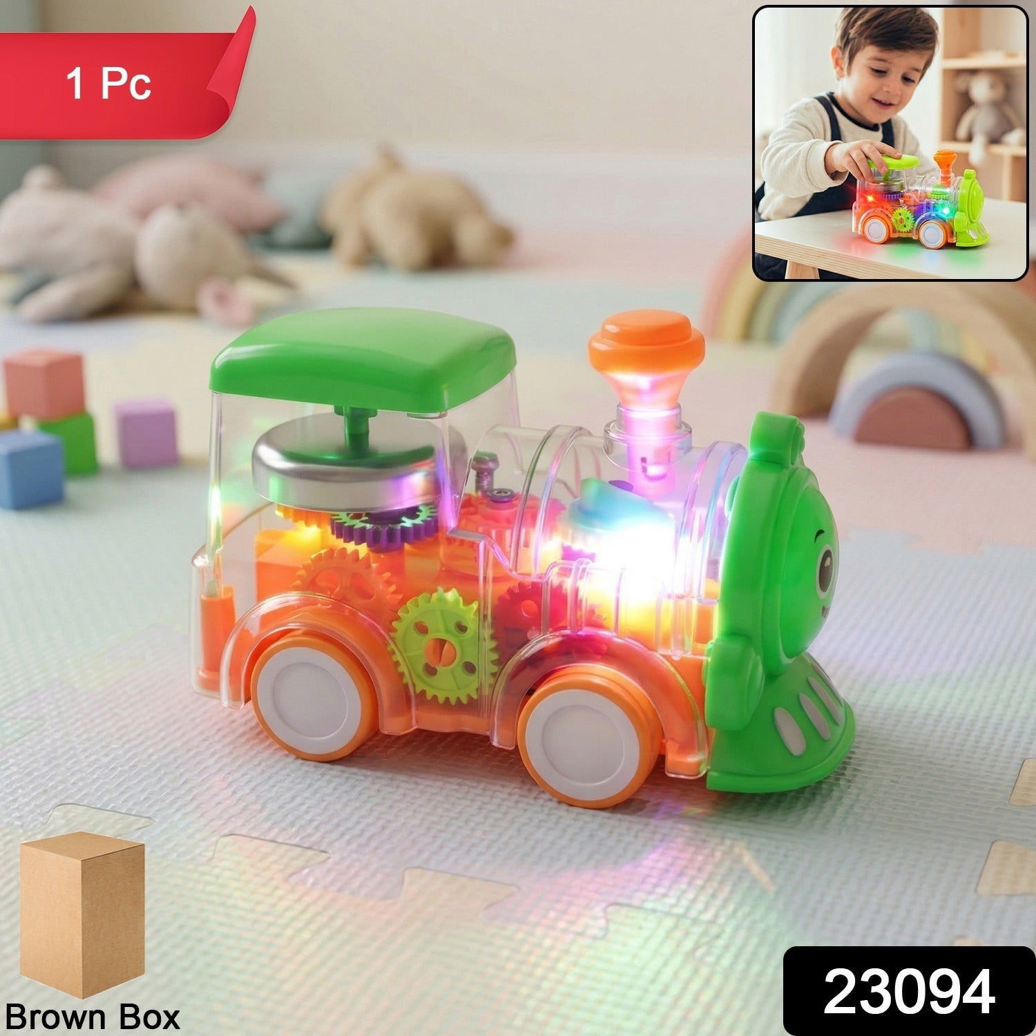 Kids Musical Light-Up Train Toy – Interactive & Educational Play Secondary image