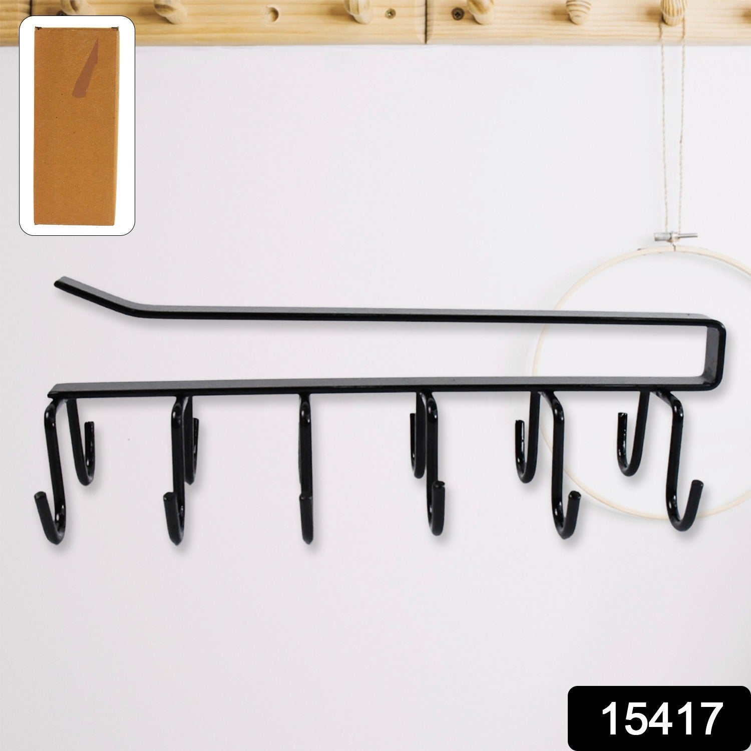 Double-Row Metal Cup Holder Rack – Space-Saving Kitchen Organizer Secondary image