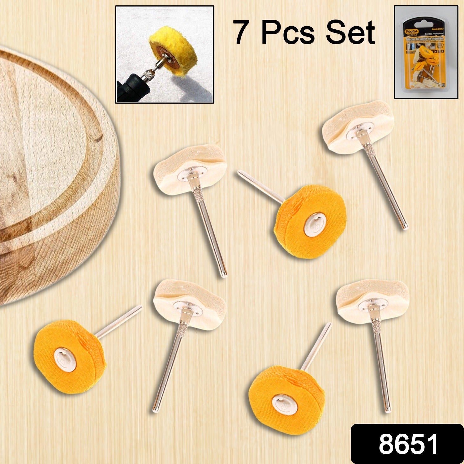 Polishing Buffing Wheel Set – 7-Pc for Metal & Jewelry | Wagtail Secondary image