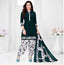 Women's Printed Crepe Suit Dress Material with Chiffon Dupatta – Unstitched 3-Piece Ethnic Suit Set