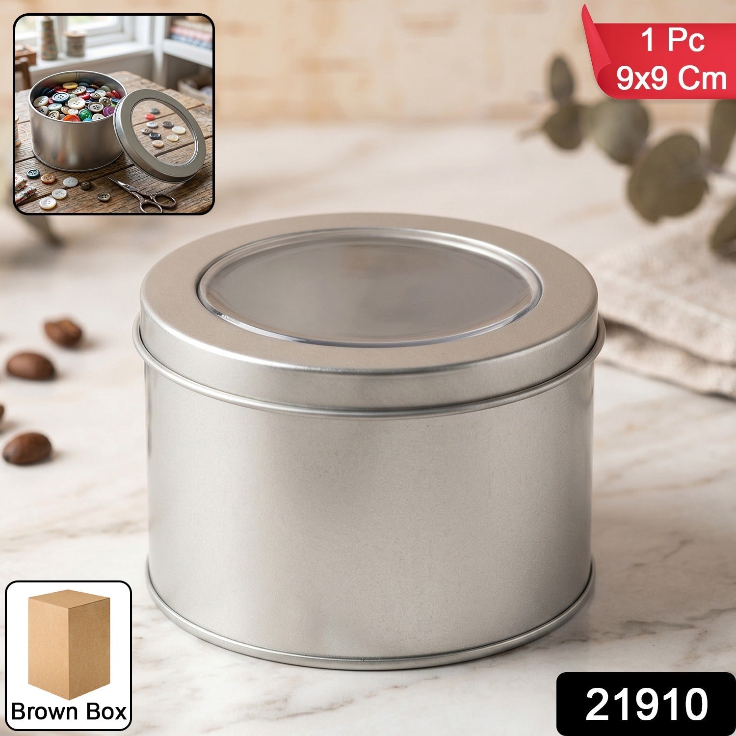 Round Metal Storage Tin Box – Compact organiser & gift box Secondary image