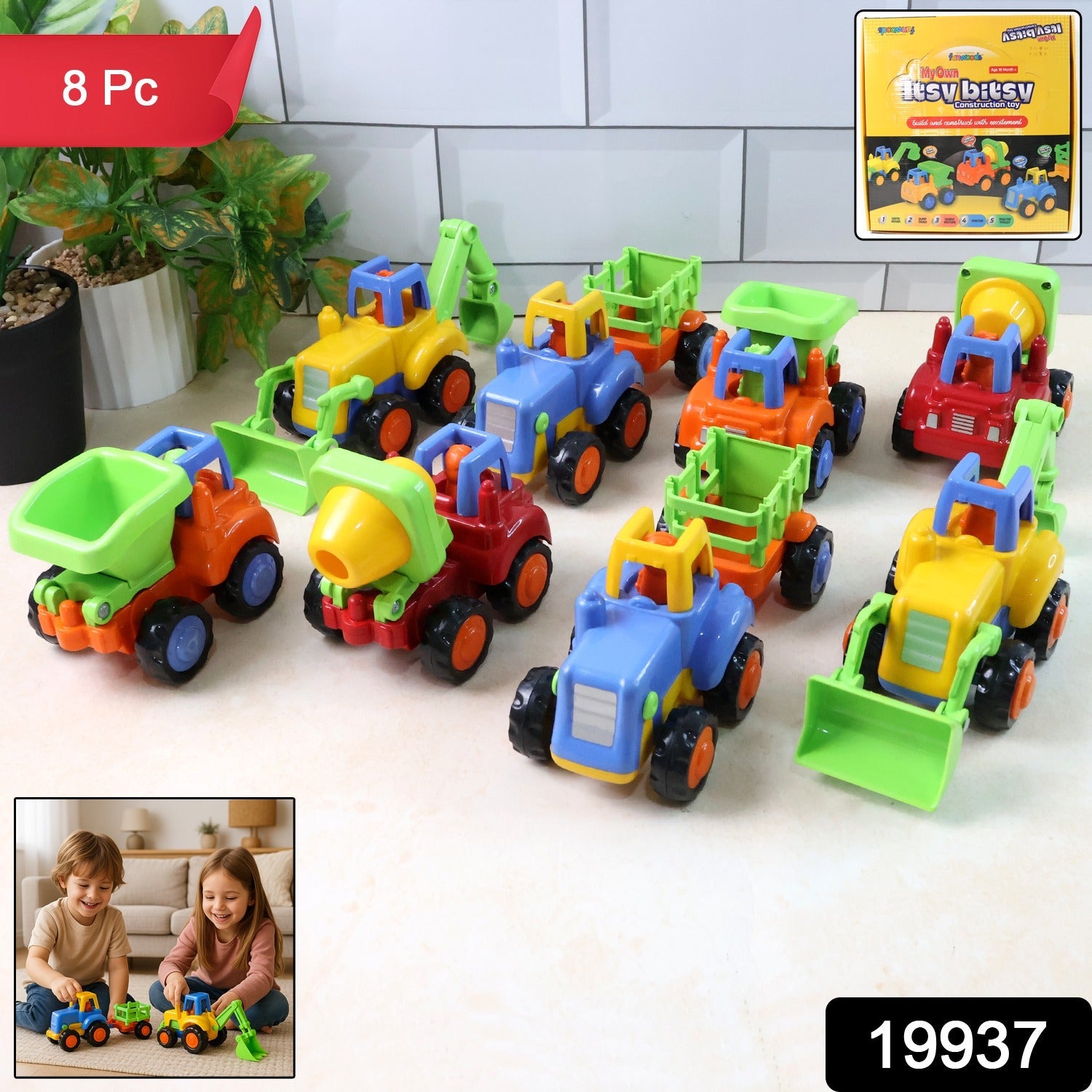 Construction Vehicle Toy Set – Durable 8-Pc Mini Trucks for Kids Secondary image