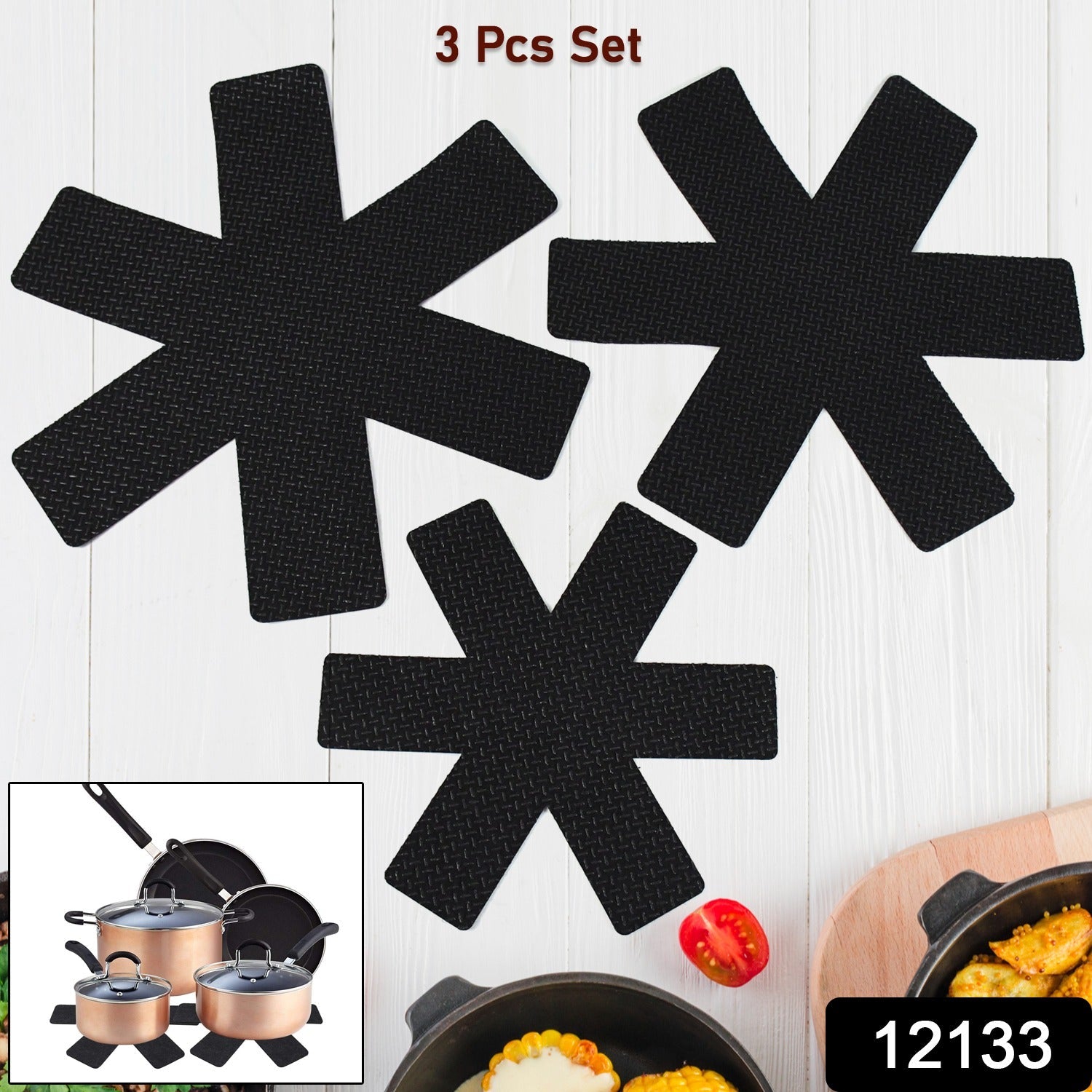 Felt Pots and Pans Protectors – Set of 3 Sizes | Bake & Dwell Secondary image