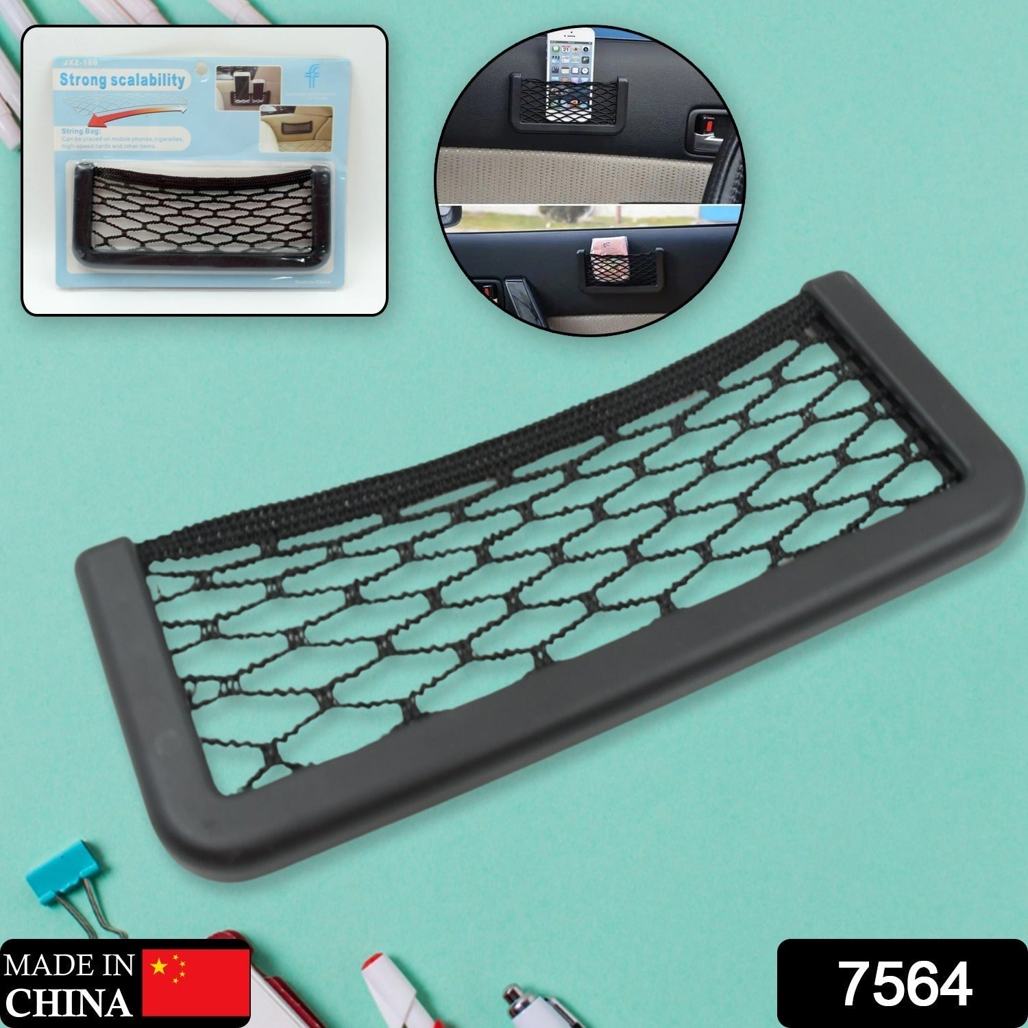 Car Seat Organizer – Mesh Storage for Phone & Purse | Velvet Wheels Secondary image