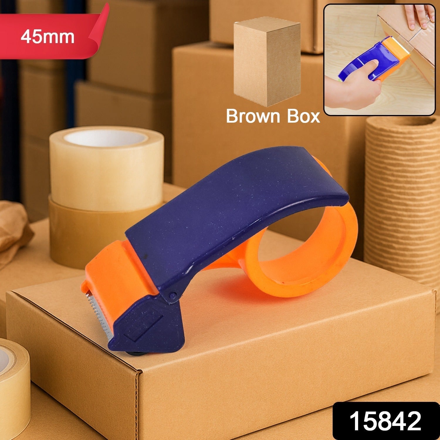 45mm Hand Tape Dispenser – Ergonomic Packing Cutter Secondary image