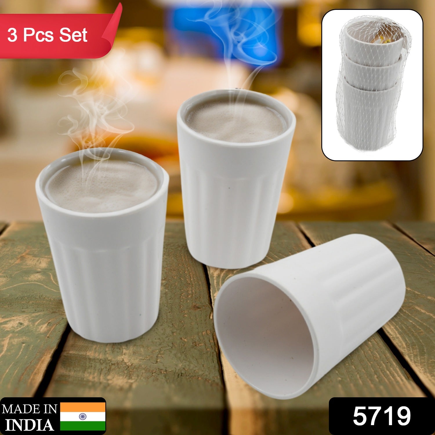 Plastic Coffee & Tea Cups – Reusable & Unbreakable Set | Mug Wala Secondary image