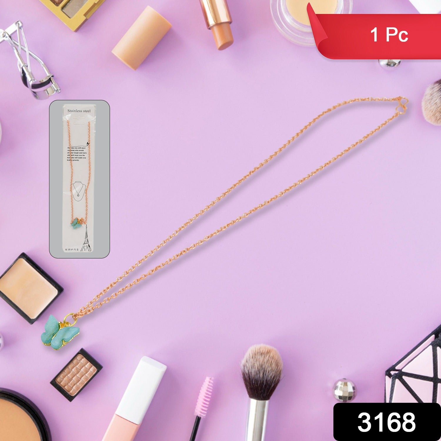 Charm Chain Necklace – Mixed Design | Indo Glow Jewellery Secondary image