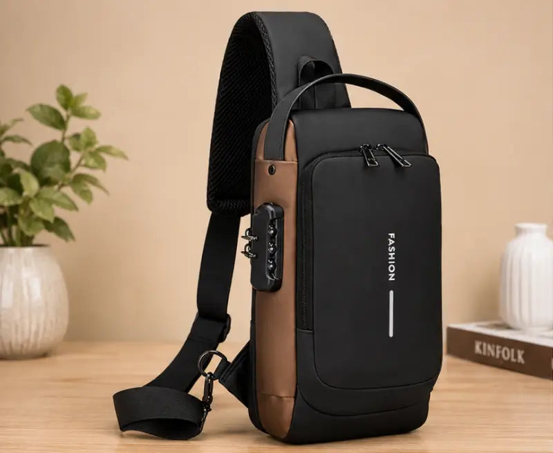 Waterproof Sling Crossbody Backpack Bag – Compact Travel Shoulder Bag for Men & Women
