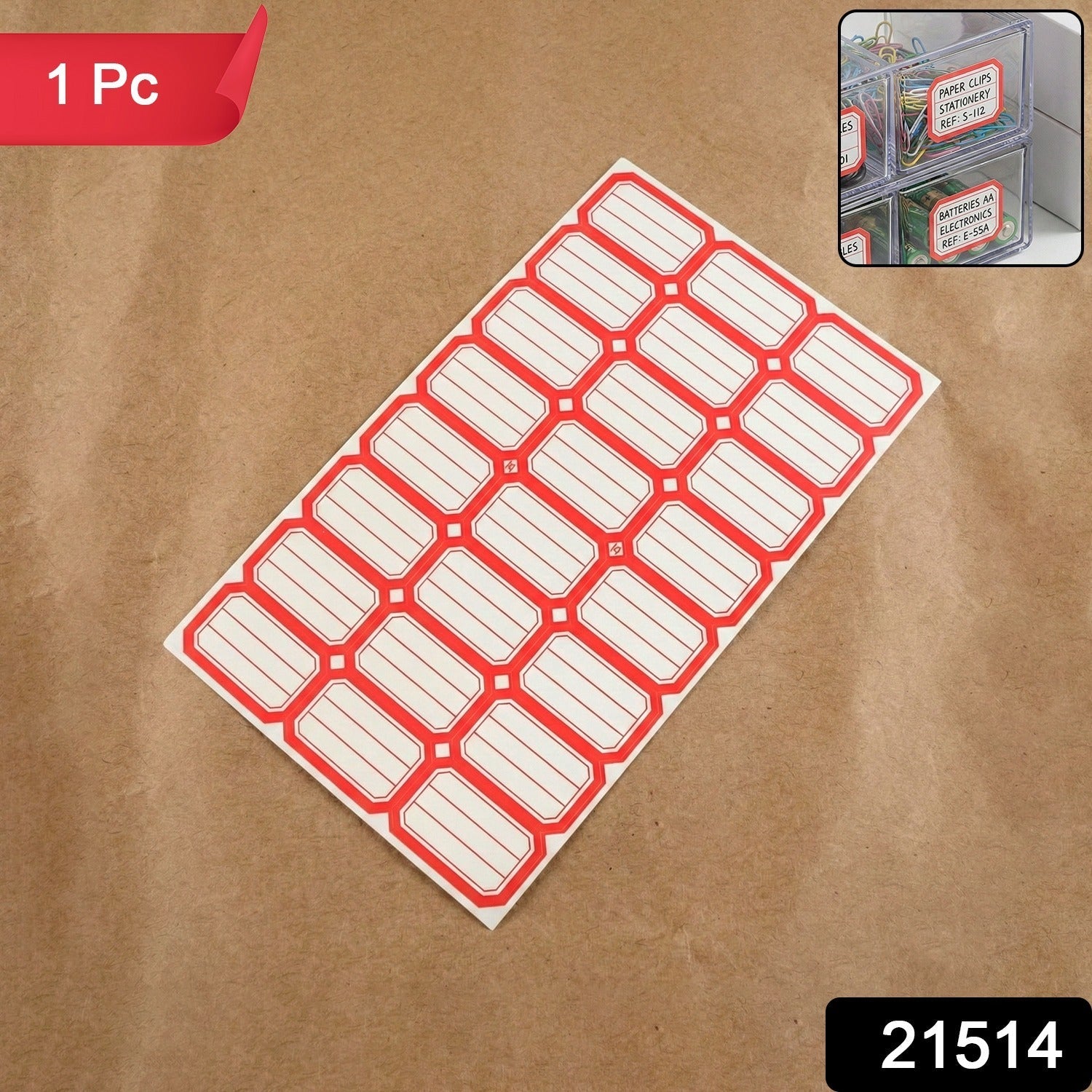 Self-Adhesive Label Stickers – Durable Rectangular for Organisation Secondary image
