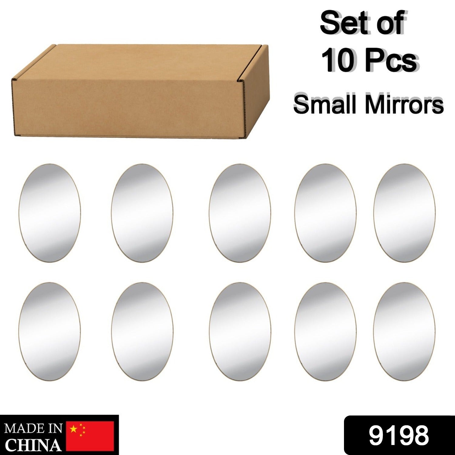 Oval Mirror Wall Sticker – Frameless, Easy Peel & Stick | Indo Glow Secondary image