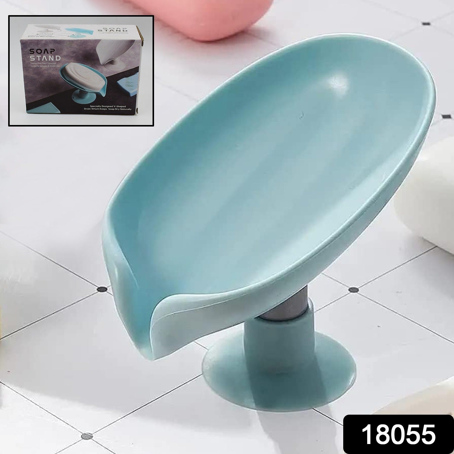 Self Draining Soap Dish – Suction Cup Holder | VelvetBubbles Secondary image