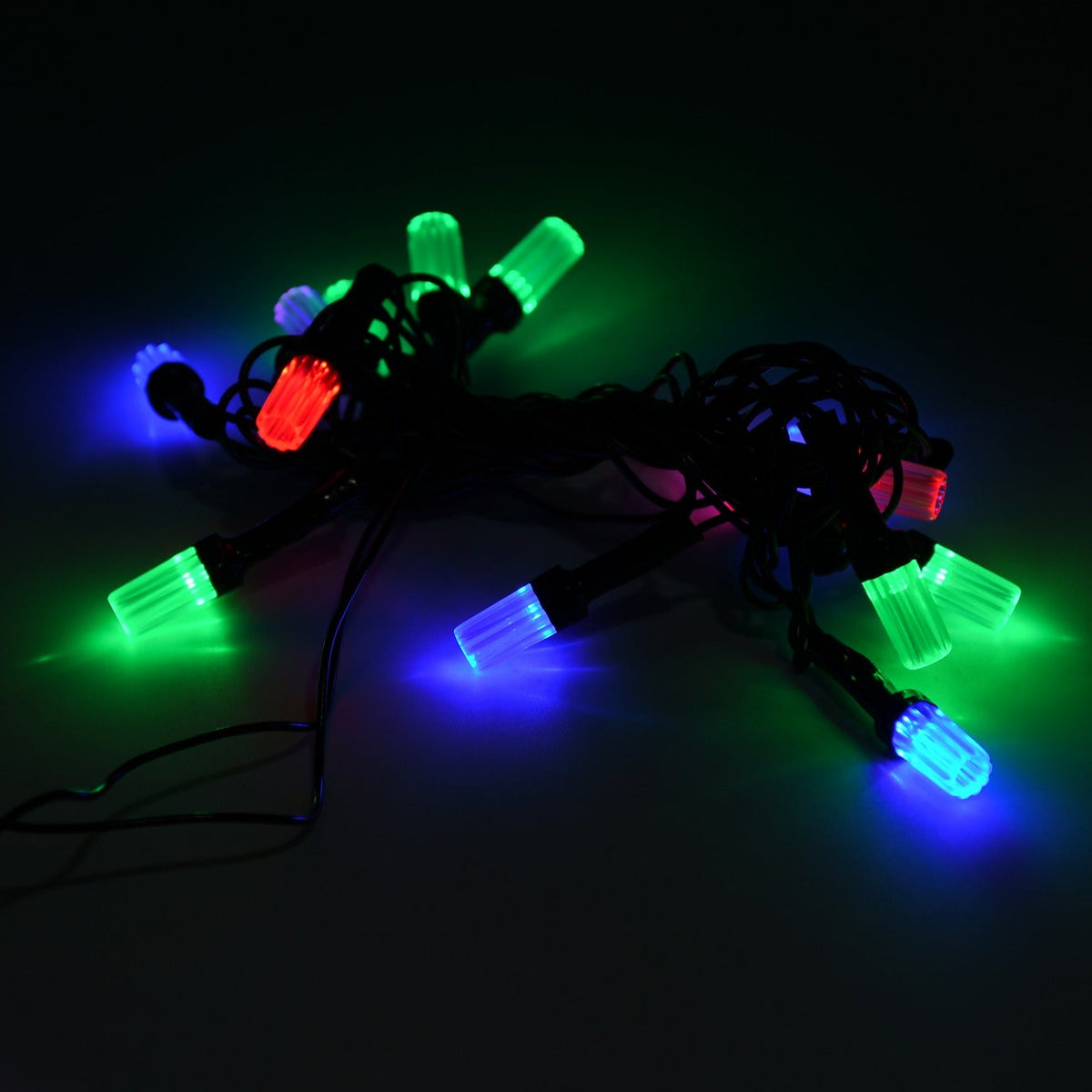 Vibrant multicolor Diwali LED string light illuminating a festive home scene. Main image