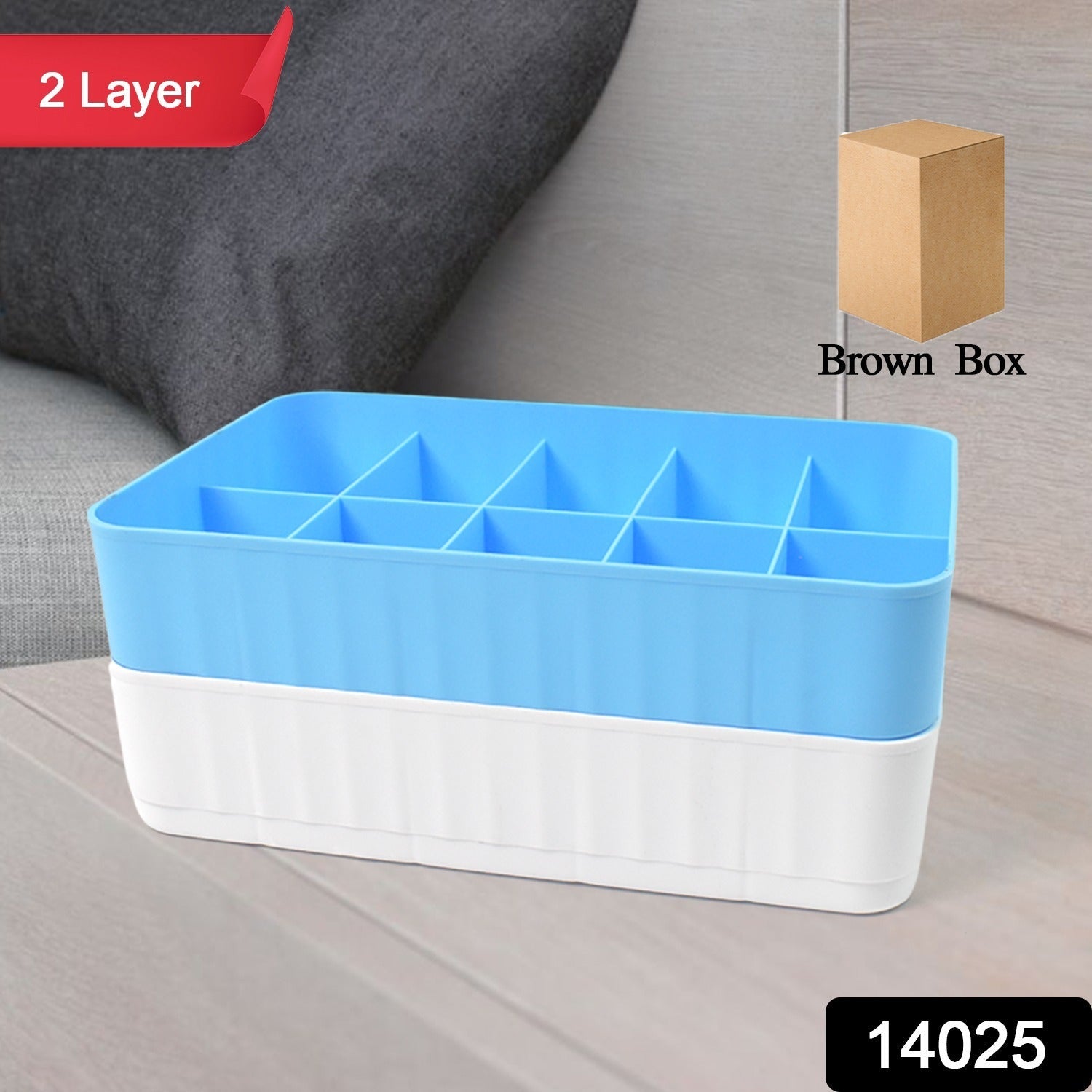 Drawer Organiser Set – 10-Grid Storage for Socks & Underwear | Lunchie Bunchie Secondary image