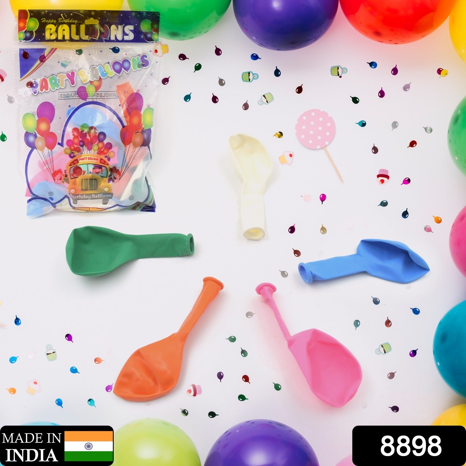 Party Balloons – 24 Pcs Multicolor Latex Set | Play & Move Secondary image